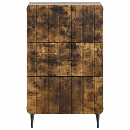 Nattduksbord med låda Rökt ek 43x 41 x 68 cm Konstruerat trä
