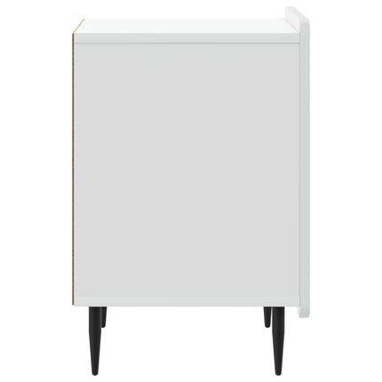 Nattduksbord Vit 43 x 34,5 x 52 cm Konstruerat trä