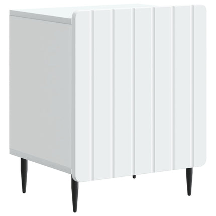 Nattduksbord 2 pcs Vit 43 x 34,5 x 52 cm Konstruerat trä
