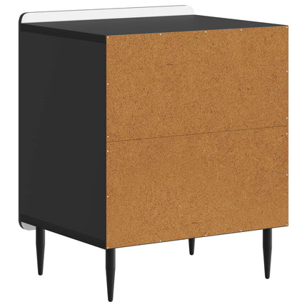Nattduksbord 2 pcs Svart 43 x 34,5 x 52 cm Konstruerat trä
