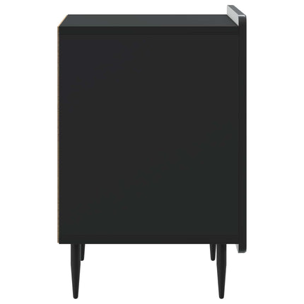 Nattduksbord 2 pcs Svart 43 x 34,5 x 52 cm Konstruerat trä