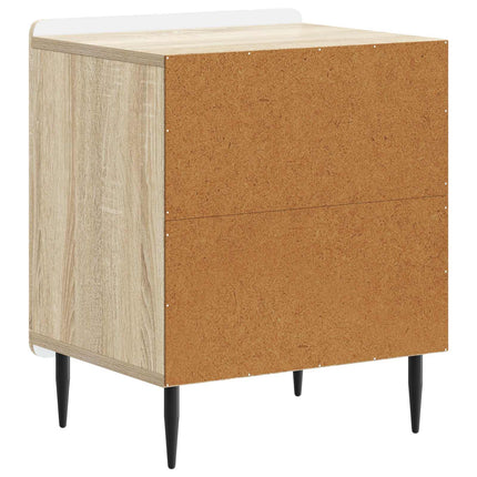 Nattduksbord 2 pcs Sonoma-ek 43 x 34,5 x 52 cm Konstruerat trä