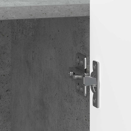 Nattduksbord 2 pcs Betonggrå 43 x 34,5 x 52 cm Konstruerat trä