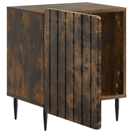 Nattduksbord 2 pcs Rökt ek 43 x 34,5 x 52 cm Konstruerat trä
