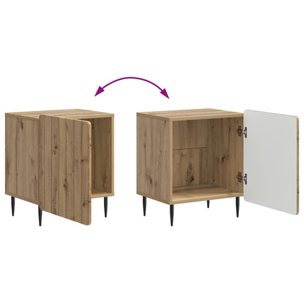 Nattduksbord 2 pcs Artisan-ek 43 x 34,5 x 52 cm Konstruerat trä