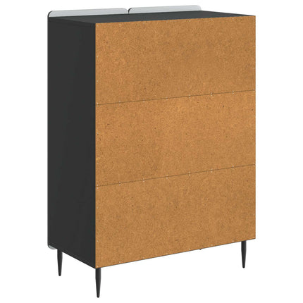 Sideboard Svart 66 x 34,5 x 92 cm Konstruerat trä