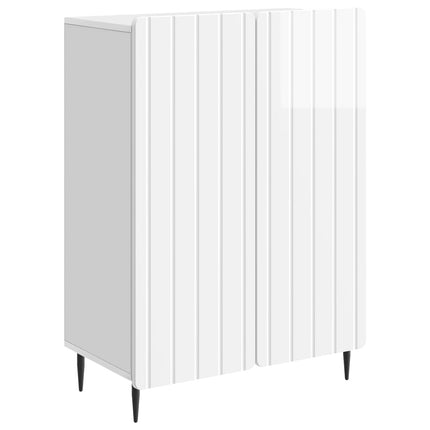 Sideboard Vit högglans 66 x 34,5 x 92 cm Konstruerat trä