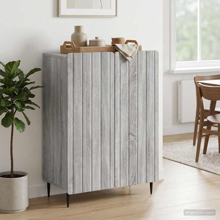 Sideboard Grå sonoma-ek 66 x 34,5 x 92 cm Konstruerat trä