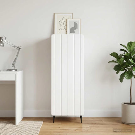 Sideboard Vit högglans 34,5 x 33 x 92 cm Konstruerat trä