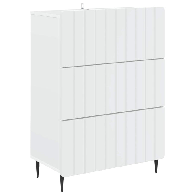 Lådans skåp Vit 66 x 34,5 x 92 cm Konstruerat trä