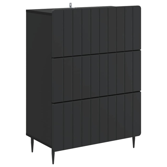 Lådans skåp 66 x 34,5 x 92 cm Konstruerat trä Svart