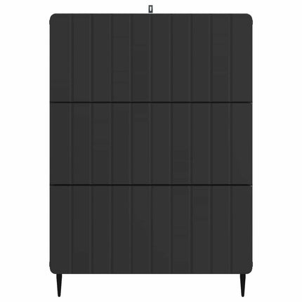 Lådans skåp Svart 66 x 34,5 x 92 cm Konstruerat trä