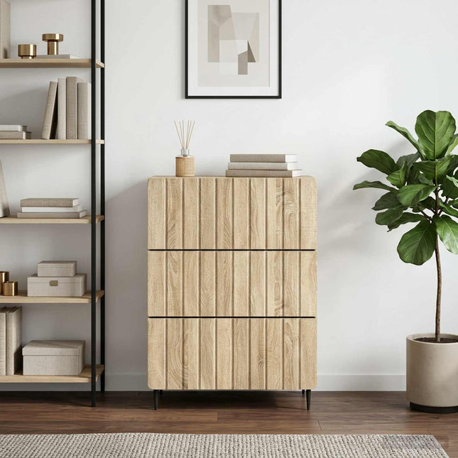 Lådans skåp 66 x 34,5 x 92 cm Konstruerat trä Sonoma-ek
