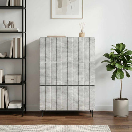 Lådans skåp Betonggrå 66 x 34,5 x 92 cm Konstruerat trä