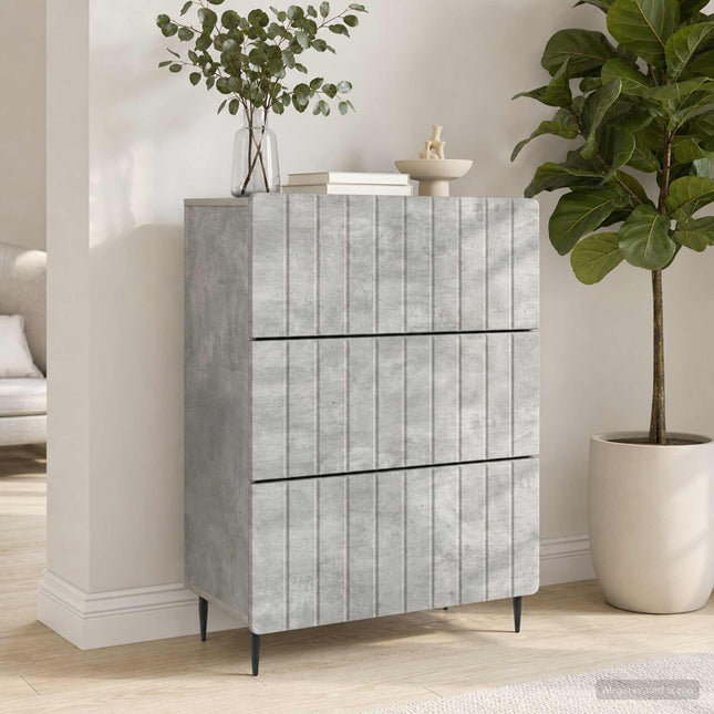 Lådans skåp 66 x 34,5 x 92 cm Konstruerat trä Betonggrå