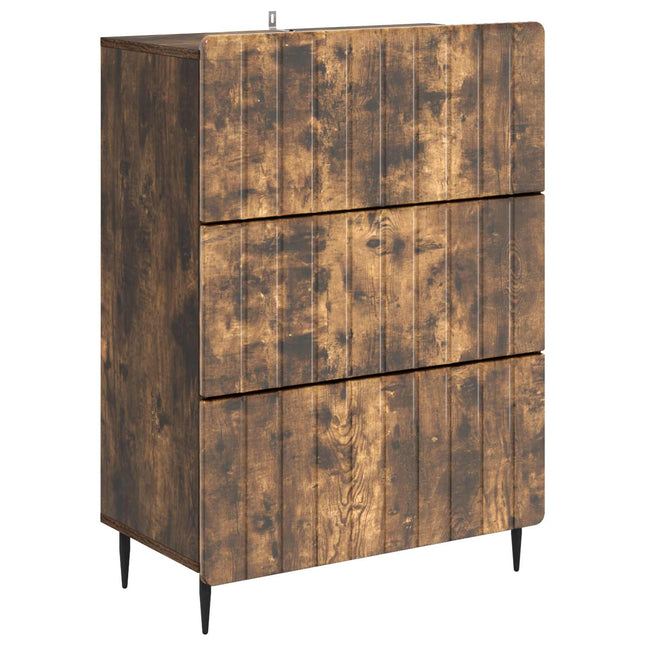 Lådans skåp 66 x 34,5 x 92 cm Konstruerat trä Rökt ek
