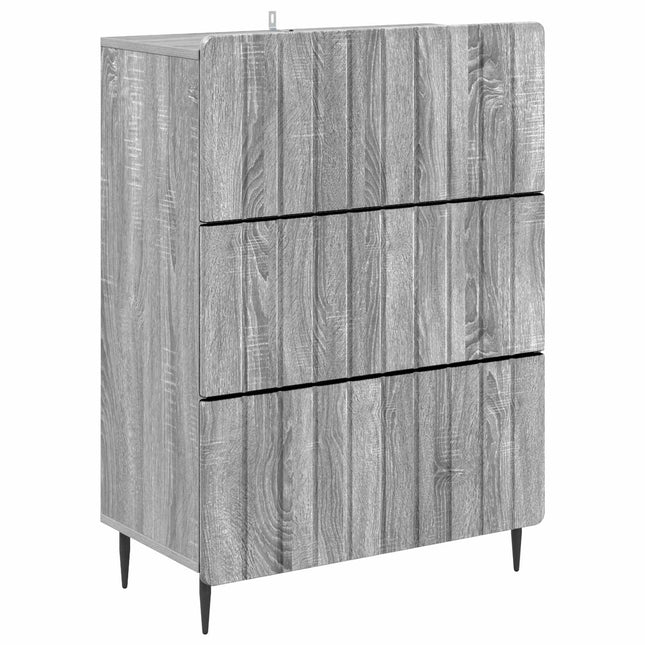 Lådans skåp 66 x 34,5 x 92 cm Konstruerat trä Grå sonoma-ek