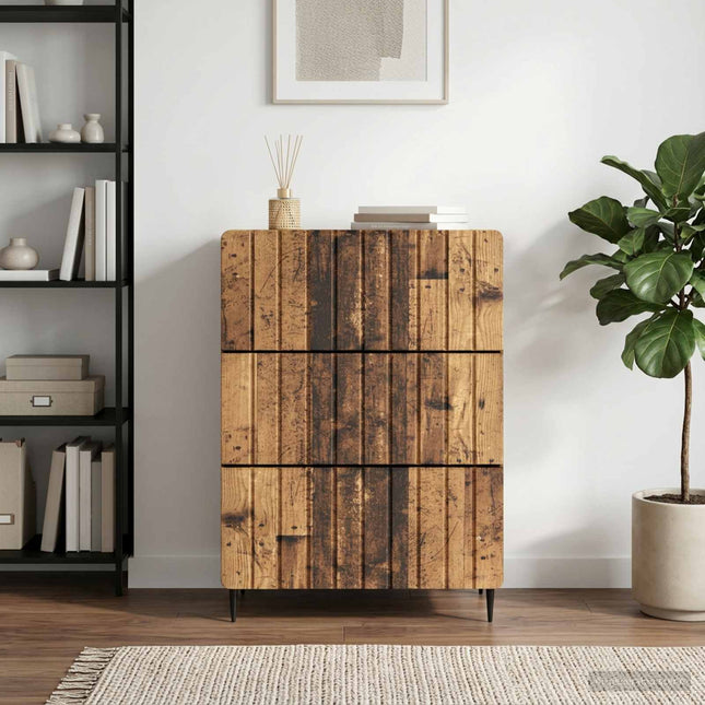 Lådans skåp 66 x 34,5 x 92 cm Konstruerat trä Gammalt trä