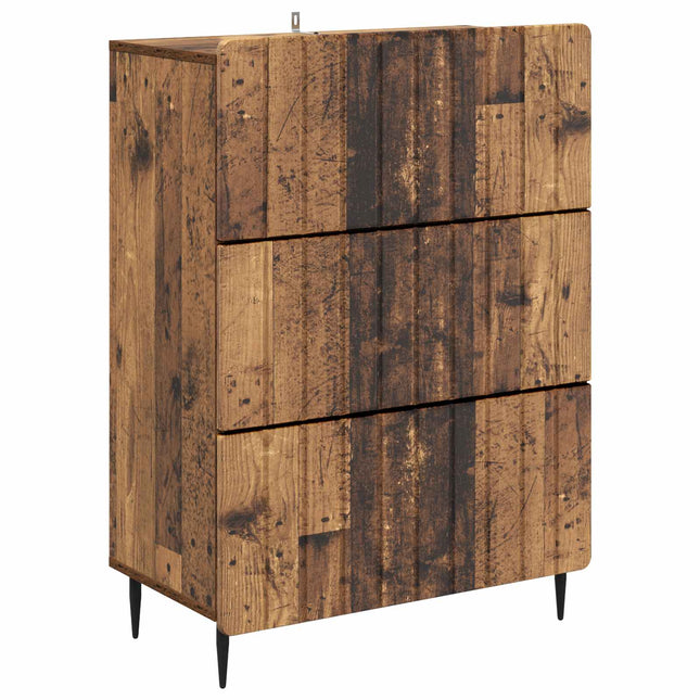 Lådans skåp 66 x 34,5 x 92 cm Konstruerat trä Gammalt trä