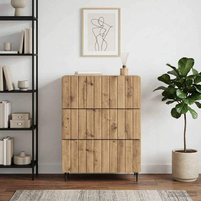 Lådans skåp 66 x 34,5 x 92 cm Konstruerat trä Artisan-ek
