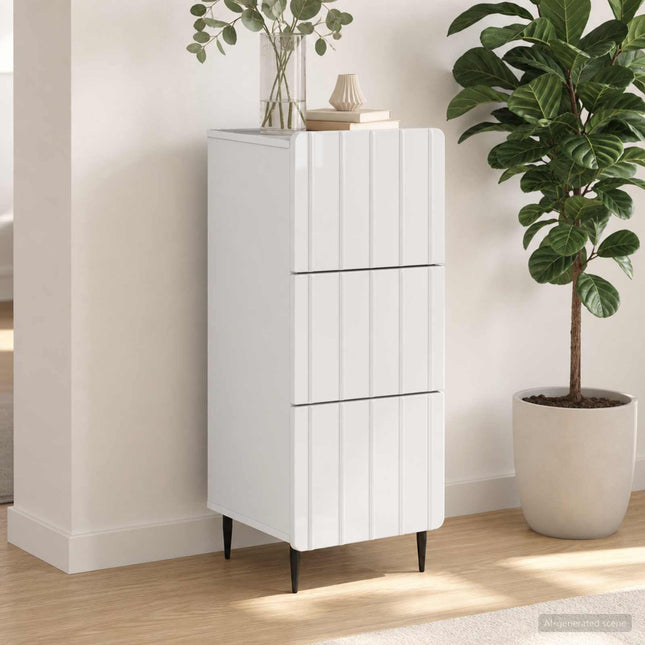 Lådans skåp Vit 33 x 34,5 x 92 cm Konstruerat trä