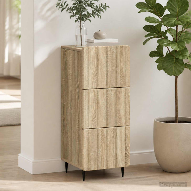 Lådans skåp 33 x 34,5 x 92 cm Konstruerat trä Sonoma-ek