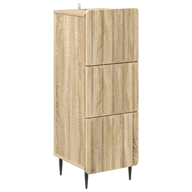 Lådans skåp 33 x 34,5 x 92 cm Konstruerat trä Sonoma-ek