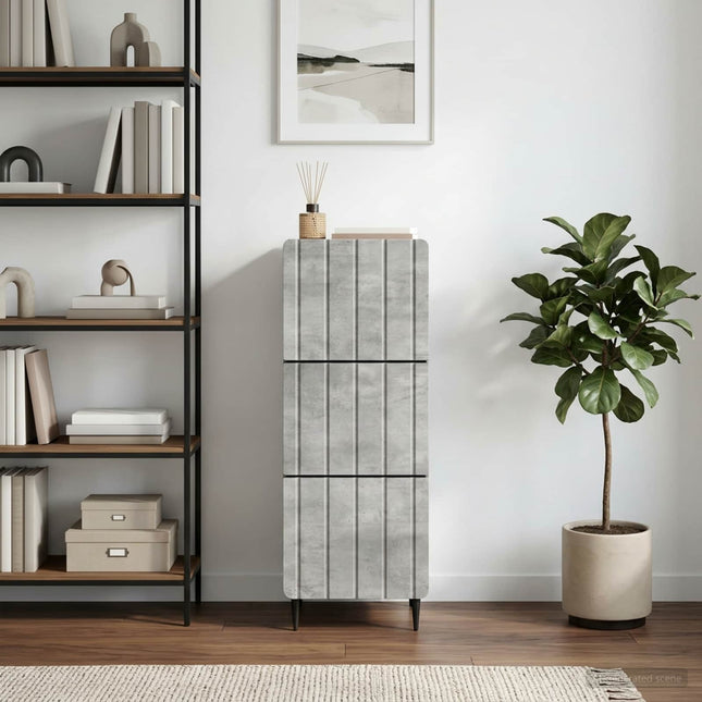 Lådans skåp 33 x 34,5 x 92 cm Konstruerat trä Betonggrå