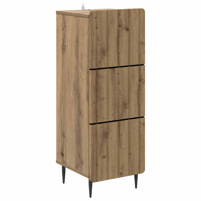 Lådans skåp 33 x 34,5 x 92 cm Konstruerat trä Artisan-ek