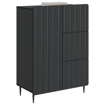 Sideboard med låda Svart 66 x 34,5 x 91,5 cm Konstruerat trä