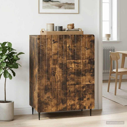Sideboard med låda Rökt ek 66 x 34,5 x 91,5 cm Konstruerat trä