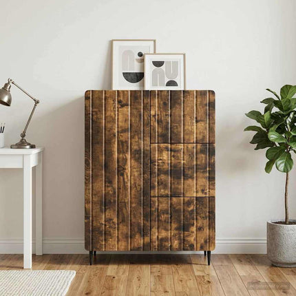 Sideboard med låda Rökt ek 66 x 34,5 x 91,5 cm Konstruerat trä