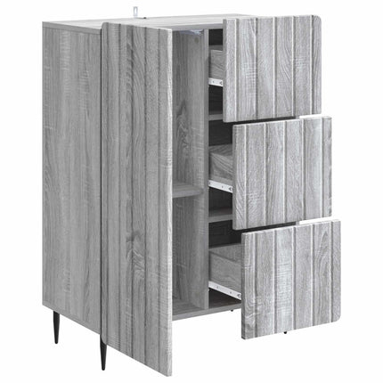 Sideboard Grå sonoma-ek 66 x 34,5 x 91,5 cm Konstruerat trä