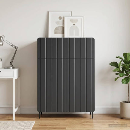 Sideboard med låda Svart 66 x 34,5 x 92 cm Konstruerat trä