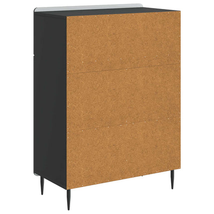 Sideboard med låda Svart 66 x 34,5 x 92 cm Konstruerat trä