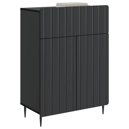 Sideboard med låda Svart 66 x 34,5 x 92 cm Konstruerat trä