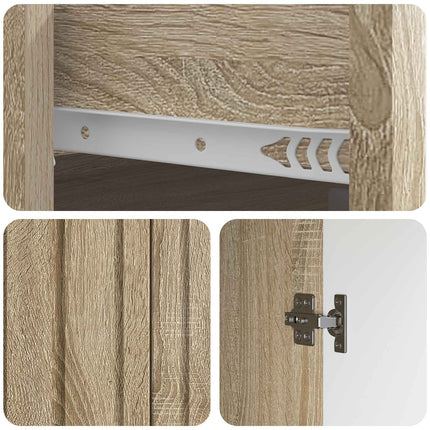 Sideboard med låda Sonoma-ek 66 x 34,5 x 92 cm Konstruerat trä
