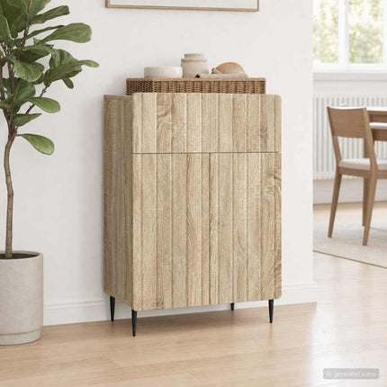 Sideboard med låda Sonoma-ek 66 x 34,5 x 92 cm Konstruerat trä