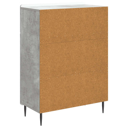 Sideboard med låda Betonggrå 66 x 34,5 x 92 cm Konstruerat trä