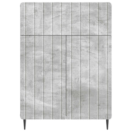 Sideboard med låda Betonggrå 66 x 34,5 x 92 cm Konstruerat trä