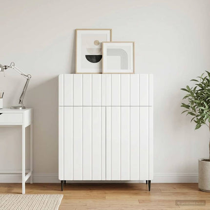 Sideboard Vit högglans 66 x 34,5 x 92 cm Konstruerat trä
