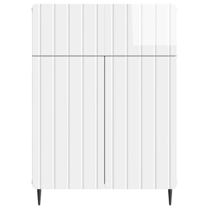 Sideboard Vit högglans 66 x 34,5 x 92 cm Konstruerat trä