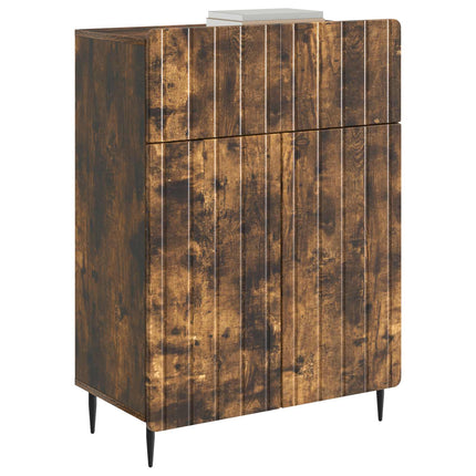 Sideboard med låda Rökt ek 66 x 34,5 x 92 cm Konstruerat trä