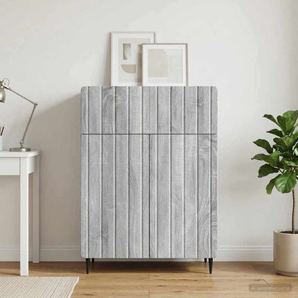 Sideboard Grå sonoma-ek 66 x 34,5 x 92 cm Konstruerat trä