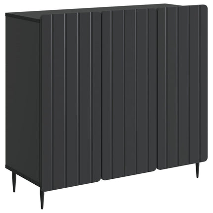 Sideboard Svart 89 x 34,5 x 82 cm Konstruerat trä