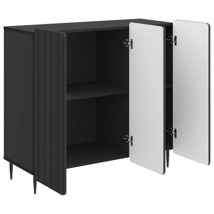 Sideboard Svart 89 x 34,5 x 82 cm Konstruerat trä