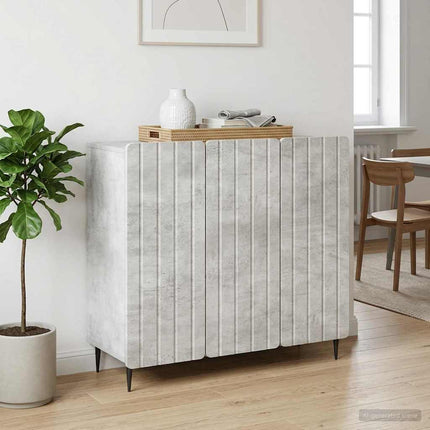 Sideboard Betonggrå 89 x 34,5 x 82 cm Konstruerat trä