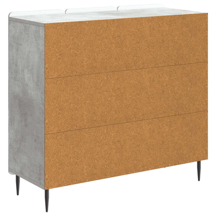 Sideboard Betonggrå 89 x 34,5 x 82 cm Konstruerat trä