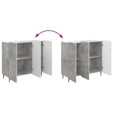 Sideboard Betonggrå 89 x 34,5 x 82 cm Konstruerat trä