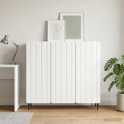 Sideboard Vit högglans 89 x 34,5 x 82 cm Konstruerat trä